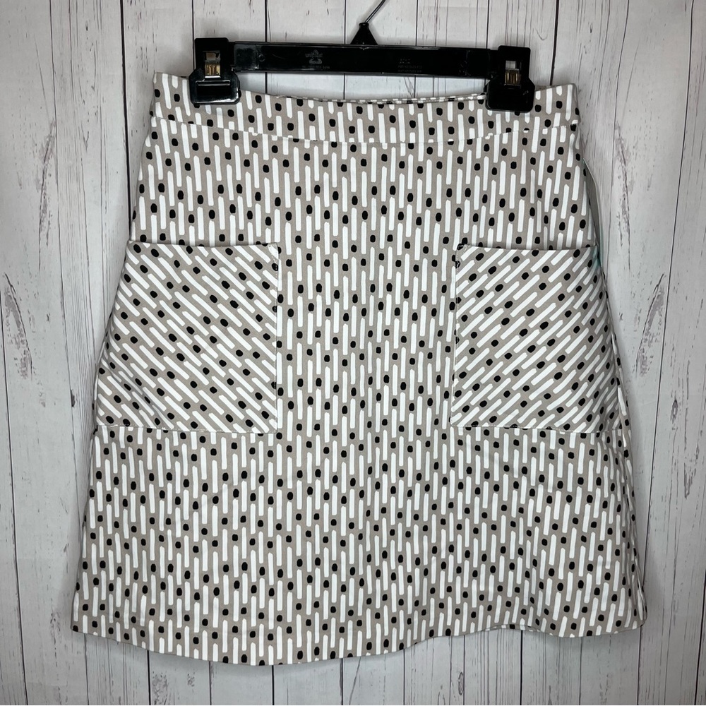 Margaret M Stitch Fix Veda Patch Pocket Skirt Size  Medium Beige Career Work